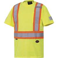 6980 Safety T-Shirt, Cotton, Small, High Visibility Lime-Yellow Nuna Depot Inc.