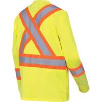 6982 Long-Sleeved Safety Shirt, Cotton, Small, High Visibility Lime-Yellow Nuna Depot Inc.