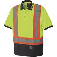 6987 Bird's-Eye Safety Polo Shirt, Polyester, X-Small, High Visibility Lime-Yellow Nuna Depot Inc.