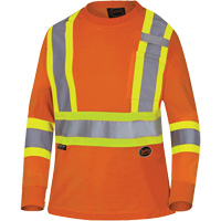 6968 T-shirt de s&eacute;curit&eacute; en il-de-perdrix pour femme, Polyester, T-petit, Orange haute visibilit&eacute; Nuna Depot Inc.