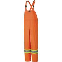 5595 150D Lightweight Waterproof Safety Bib Pants, Polyester, Large, High Visibility Orange Nuna Depot Inc.