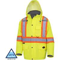5031 Manteau de s&eacute;curit&eacute; matelass&eacute; imperm&eacute;able, Jaune lime haute visibilit&eacute;, Petit Nuna Depot Inc.