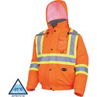 5032 Veste aviateur de s&eacute;curit&eacute; imperm&eacute;able et matelass&eacute;e pour l'hiver, Polyester, Orange haute visibilit&eacute;, Petit Nuna Depot Inc.