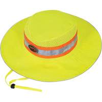 279 Chapeau de garde forestier avec sangle, Jaune lime haute visibilit&eacute;, Polyester Nuna Depot Inc.