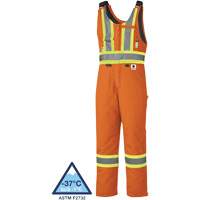 5534A Flame-Resistant Quilted Safety Overalls, Small, Orange Nuna Depot Inc.