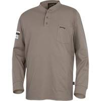 331 Chandail Henley en tricot interlock ignifuge, Petit, Beige Nuna Depot Inc.