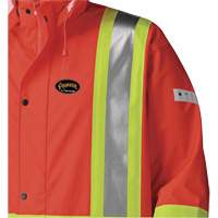 5896 Flame Resistant Waterproof Long Coat, Small, High Visibility Orange Nuna Depot Inc.