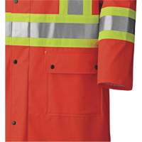 5896 Flame Resistant Waterproof Long Coat, Small, High Visibility Orange Nuna Depot Inc.