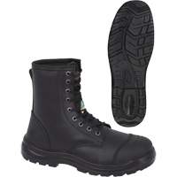 1027 Bottes de travail 8" noires, Cuir, Embout Acier, Taille 10 Nuna Depot Inc.