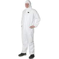 2055 Disposable Coveralls, Small, White, Microporous Nuna Depot Inc.