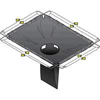 Bac de r&eacute;tention carr&eacute; Ultra-Drain Guard avec orifice de trop-plein, Huile & s&eacute;diments, 16" - 28" lo x 20" - 36" la Nuna Depot Inc.