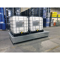 Ultra-Twin IBC Spill Pallet en acier, Capacit&eacute; de d&eacute;versement 370 gal. US, 103,8" x 26,8" x 51,1" Nuna Depot Inc.