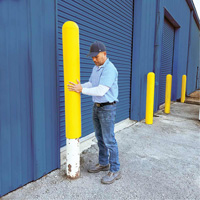 Ultra-Post Protector, 4" dia. x 52" l, Jaune Nuna Depot Inc.