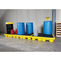 Ultra-Spill Pallet emboitable, 4 barils, Capacit&eacute; de d&eacute;versement 66 gal. US, 51" x 51" x 10" Nuna Depot Inc.