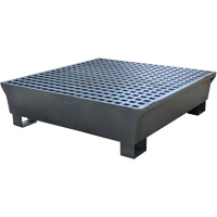 Ultra-Spill Pallet en acier, 4 barils, Capacit&eacute; de d&eacute;versement 68 gal. US, 49,1" x 47,1" x 10,9" Nuna Depot Inc.