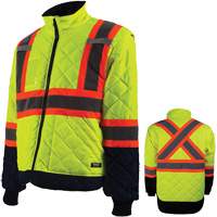 Freezer Jacket, Polyester, High Visibility Orange, Small Nuna Depot Inc.