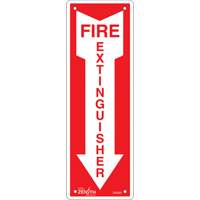 "Fire Extinguisher" Sign, 12" x 4", Aluminum, English with Pictogram Nuna Depot Inc.