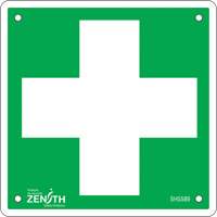 First Aid Sign, 6" x 6", Aluminum, Pictogram Nuna Depot Inc.