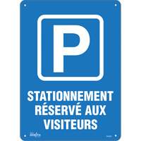 Enseigne  Stationnement r&eacute;serv&eacute; aux visiteurs , 10" x 14", Plastique, Français avec pictogramme Nuna Depot Inc.