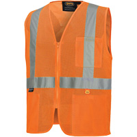 6943 Gilet de s&eacute;curit&eacute; &agrave; mailles ignifuge, Orange haute visibilit&eacute;, Petit, Polyester Nuna Depot Inc.