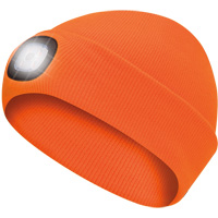 5675 Knit Toque with LED Headlight, Fleece Lining, One Size, High Visibility Orange Nuna Depot Inc.