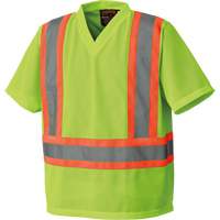 5993P T-shirt de s&eacute;curit&eacute; en maille, Polyester, Petit, Jaune lime haute visibilit&eacute; Nuna Depot Inc.