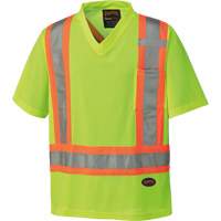 6989 Chandail pour la circulation en micromaille, T-petit, Jaune lime haute visibilit&eacute; Nuna Depot Inc.