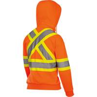 6924W Chandail &agrave; capuchon en molleton avec fermeture &agrave; glissi&egrave;re, Polyester, T-petit, Orange haute visibilit&eacute; Nuna Depot Inc.