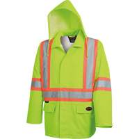 5628 Manteau de s&eacute;curit&eacute; imperm&eacute;able The Rock, Polyester/Polyur&eacute;thane, Jaune lime haute visibilit&eacute;, Petit Nuna Depot Inc.
