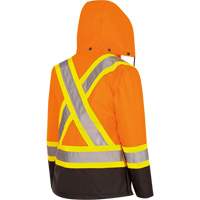 5020BBW Manteau 7 en 1 imperm&eacute;able pour femmes avec capuchon, Polyester/Polyur&eacute;thane, Orange haute visibilit&eacute;, T-petit Nuna Depot Inc.