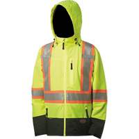 5221 Manteau de s&eacute;curit&eacute; imperm&eacute;able &agrave; coquille souple de premi&egrave;re qualit&eacute;, Polyester, Jaune lime haute visibilit&eacute;, Petit Nuna Depot Inc.