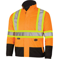 5770 Manteau de s&eacute;curit&eacute; imperm&eacute;able r&eacute;versible, Polyester/Polyur&eacute;thane, Orange haute visibilit&eacute;, Petit Nuna Depot Inc.