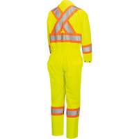 5999AW Combinaison de s&eacute;curit&eacute; routi&egrave;re haute visibilit&eacute; pour femmes, T-petit, Jaune lime haute visibilit&eacute; Nuna Depot Inc.