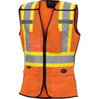 486 Veste de s&eacute;curit&eacute; d&eacute;tachable haute visibilit&eacute;, Orange haute visibilit&eacute;, T-petit, Polyester Nuna Depot Inc.