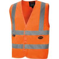 6885 Veste de s&eacute;curit&eacute; haute visibilit&eacute; en tricot chaîne, Orange haute visibilit&eacute;, Petit, Polyester Nuna Depot Inc.