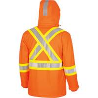 5884 Manteau imperm&eacute;able ignifuge et r&eacute;sistant aux arcs &eacute;lectriques avec capuchon Flash-Gard, Petit, Orange haute visibilit&eacute;, 51 cal/cm² Nuna Depot Inc.