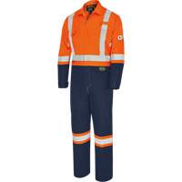 7702BBT Combine de s&eacute;curit&eacute; deux tons FR-Tech, Taille 40 (grand taille), Bleu marin/Orange, 10 cal/cm² Nuna Depot Inc.