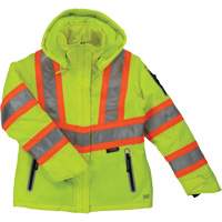 Womens Insulated Flex Safety Jacket, Polyester, High Visibility Lime-Yellow, X-Small Nuna Depot Inc.
