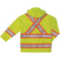Manteau de s&eacute;curit&eacute; imperm&eacute;able en tissu ind&eacute;chirable Ripstop, Polyester, T-petit, Jaune lime haute visibilit&eacute; Nuna Depot Inc.