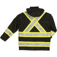 Manteau de s&eacute;curit&eacute; imperm&eacute;able en tissu ind&eacute;chirable Ripstop, Polyester, T-petit, Noir Nuna Depot Inc.