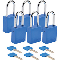 Lockout Padlock, Safety Padlock, Keyed Different, Aluminum, 1-1/2" Width Nuna Depot Inc.
