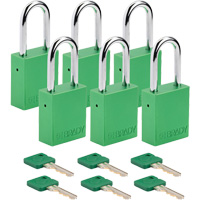 Lockout Padlock, Safety Padlock, Keyed Different, Aluminum, 1-1/2" Width Nuna Depot Inc.