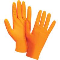 Heavyweight Tactile Grip Examination Gloves, X-Large, Nitrile, 8-mil, Powder-Free, Orange, Class 2 Nuna Depot Inc.