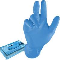 Gants jetables, 3T-Grand, Nitrile, 8 mils, Sans poudre, Bleu Nuna Depot Inc.