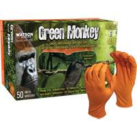 Gants jetables GreenMonkey, Petit, Nitrile, 6 mils, Sans poudre, Orange Nuna Depot Inc.