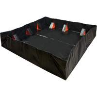 IBX Wall Pop-Up Berm, 268 US gal. Capacity, 6' W x 6' L x 12" H, Snap-Up Bracket Nuna Depot Inc.
