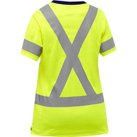 Chemise &agrave; manches courtes et X au dos Bisley pour femmes, Poly-coton, Petit, Jaune lime haute visibilit&eacute; Nuna Depot Inc.