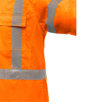Chemise de travail &agrave; manches longues et X au dos Bisley avec X-Airflow, Poly-coton, Petit, Orange haute visibilit&eacute; Nuna Depot Inc.