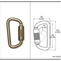 CP-03015-2 Zinc Plated Carabiner with 3/4" Gate Opening, Steel Nuna Depot Inc.