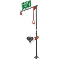 Douche combin&eacute;e avec cuvette ouverte en acier inoxydable et entr&eacute;e sup&eacute;rieure, Socle Nuna Depot Inc.